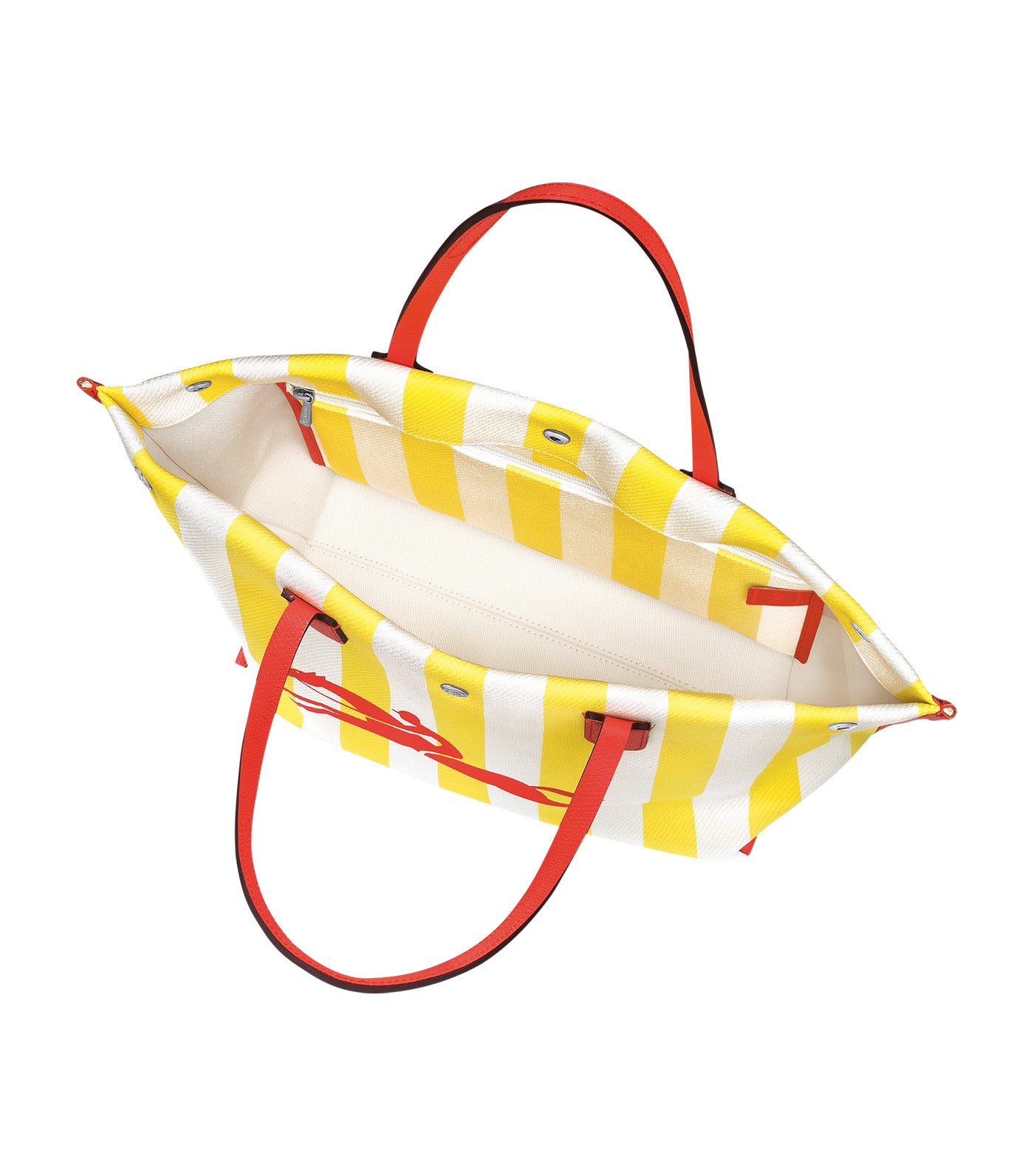 Essential Transat Shopping Bag L Yellow/White