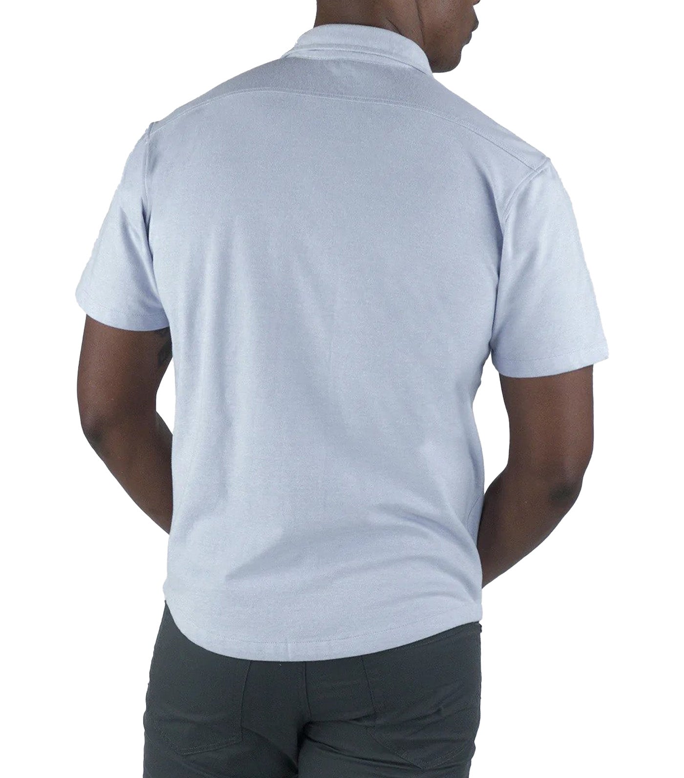 Airotec® Performance Stretch Birdseye Pique Slim-Fit Short Sleeve Shirt Cashmere Blue