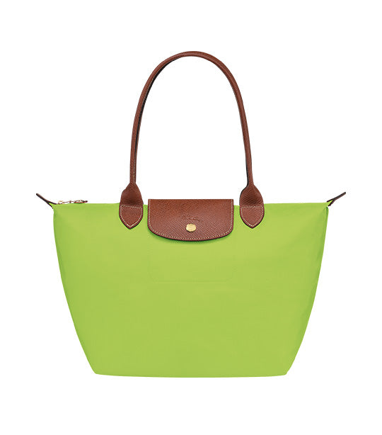 Longchamp 'Large 'Le Pliage Green' Nylon Tote Shoulder Bag, Graphite