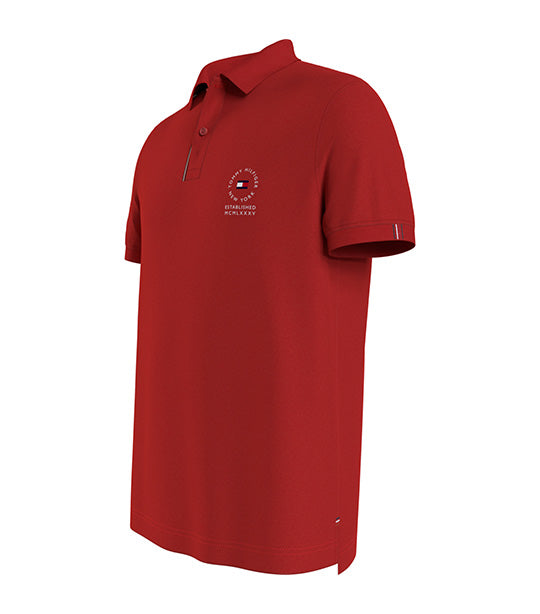 Tommy Hilfiger WCC Round Logo Regular Polo Red