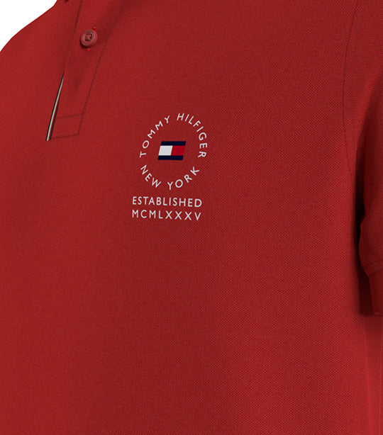 Tommy Hilfiger WCC Round Logo Regular Polo Red