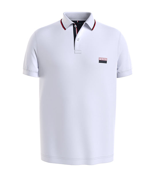 Tommy Hilfiger WCC Badge Tipped Regular Polo White