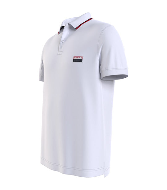 Tommy Hilfiger WCC Badge Tipped Regular Polo White