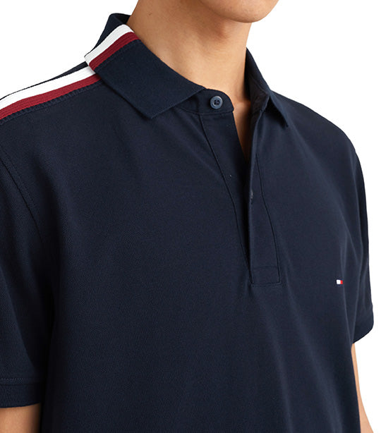 Tommy Hilfiger Global Stripe Placement Regular Polo Navy