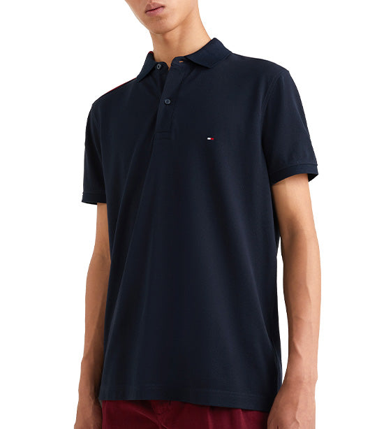 Tommy Hilfiger Global Stripe Polo Regular Placement Navy