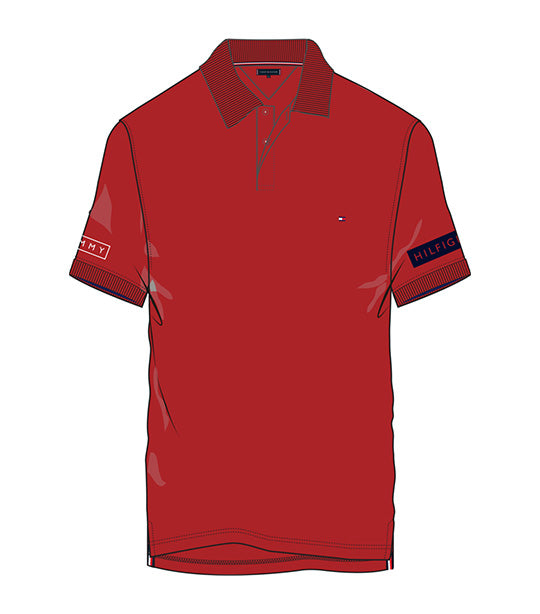 Tommy Hilfiger IM Sleeve Logo Regular Polo Red