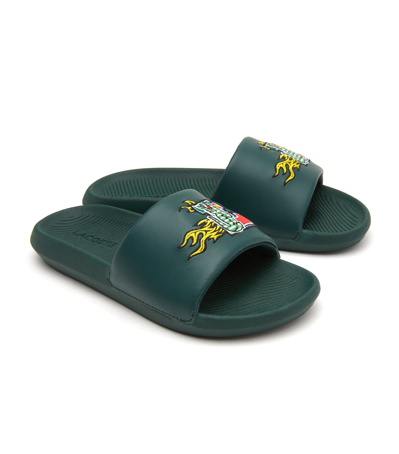 Lacoste men's croco slide sandals Clearance