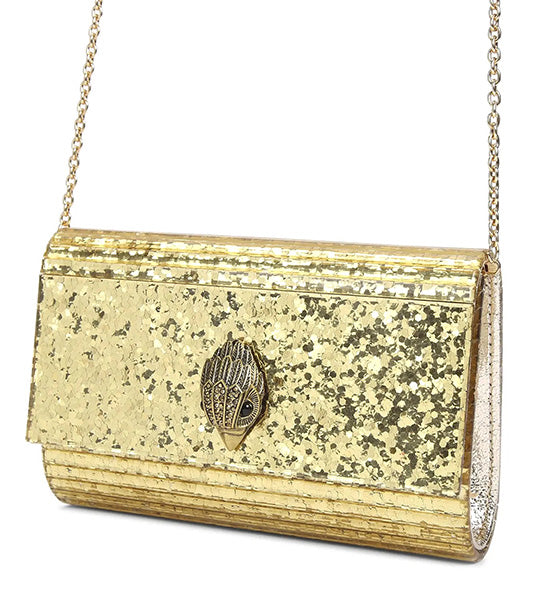 Kurt geiger gold deals clutch bag