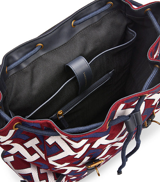 Drawstring monogram tommy clearance backpack