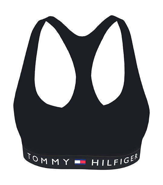 Tommy Jeans Women's Unlined Bralette Velour In Black