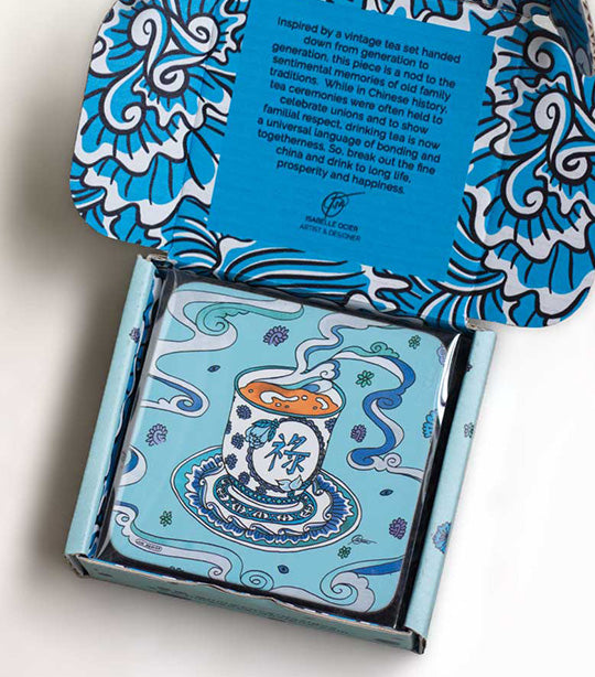 Jim Weaver Designs Longevitea Placemats and Coasters - Blue