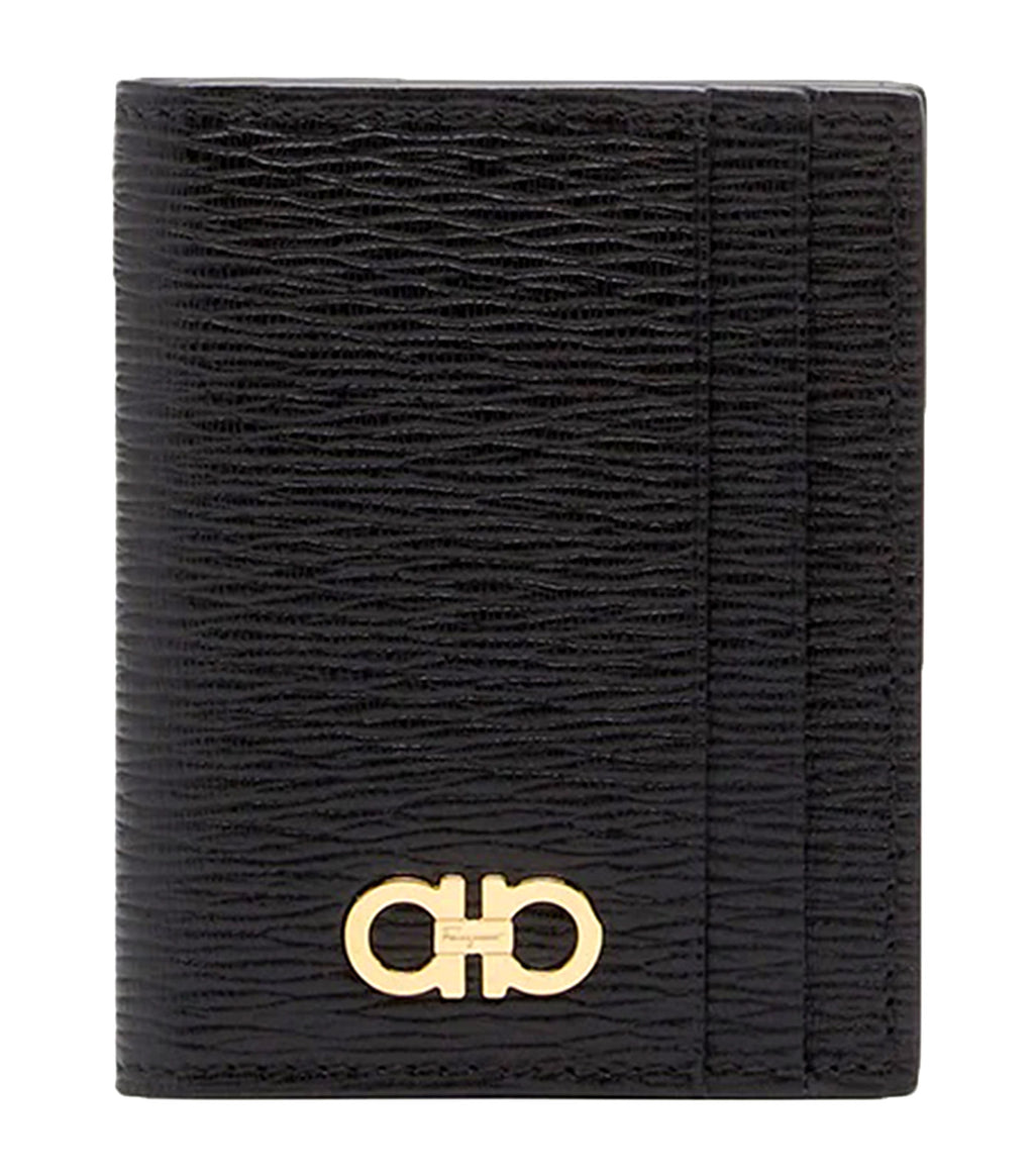 Salvatore Ferragamo Men's Revival Bifold Wallet, Black/Gold, One