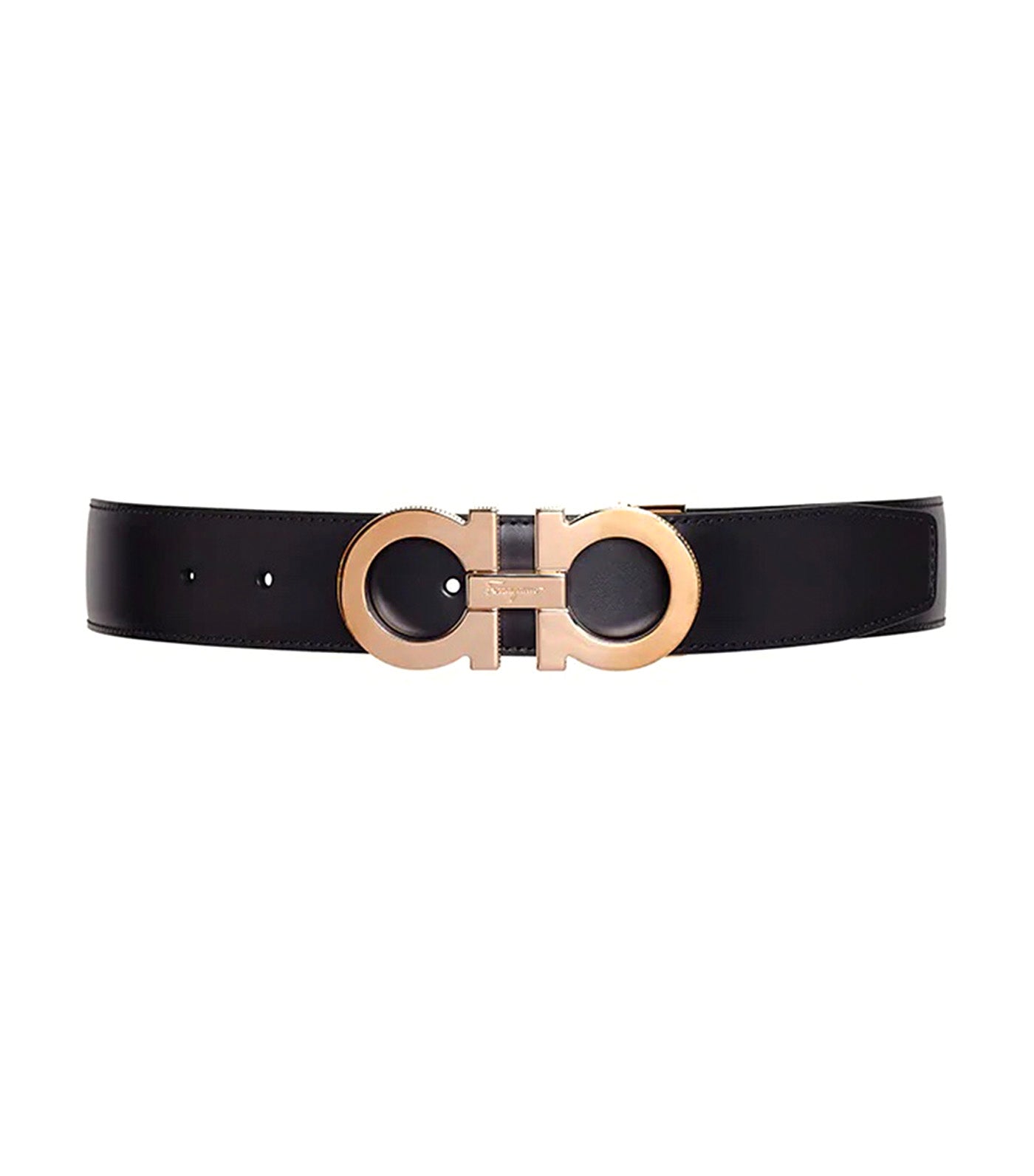 Ferragamo Reversible and Adjustable Gancini Belt Black Blue Marine Rustan s