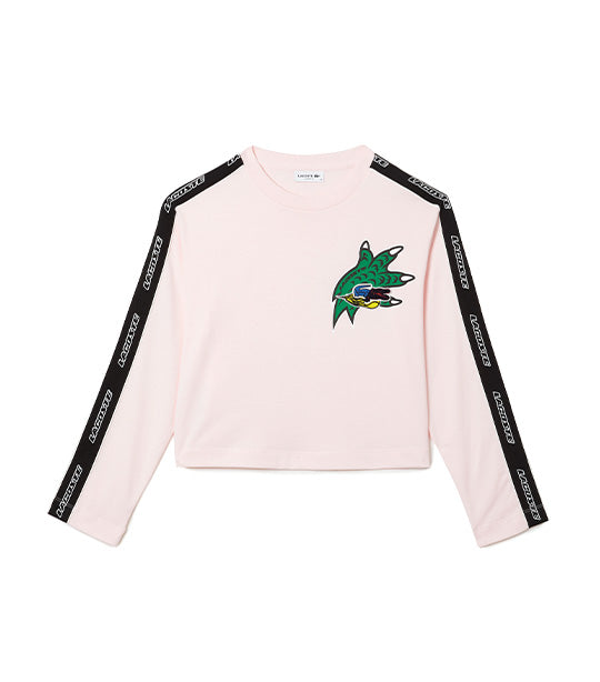 Women's Holiday Loose Fit Printed Band T-Shirt Flamingo