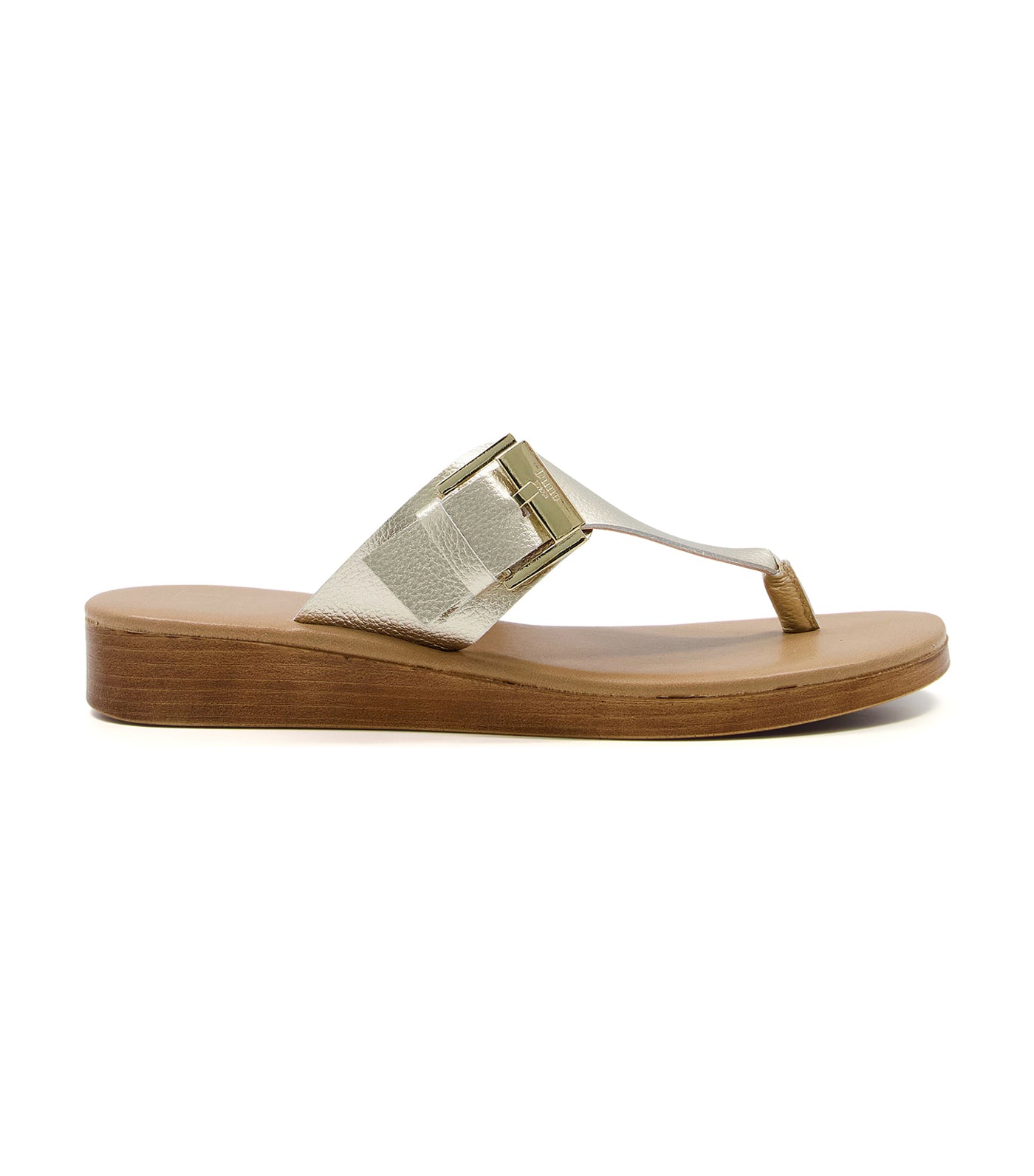 Konnie Toe Thing Buckle Sandals Gold