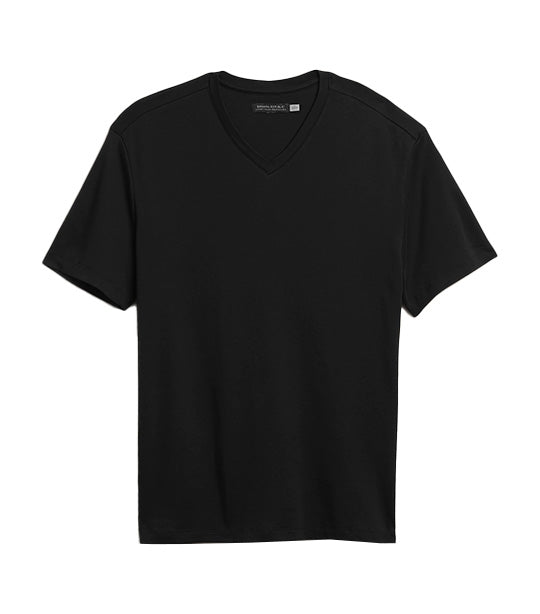 Luxury-Touch Performance V-Neck T-Shirt Black