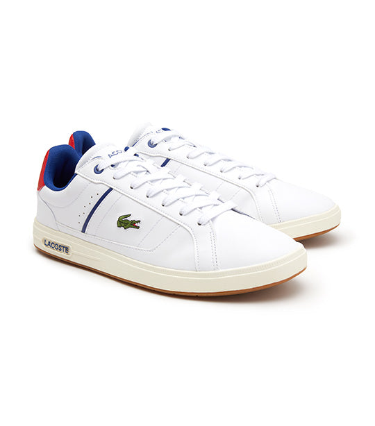 Men's Europa Pro Synthetic Color-Pop Sneakers White/Red