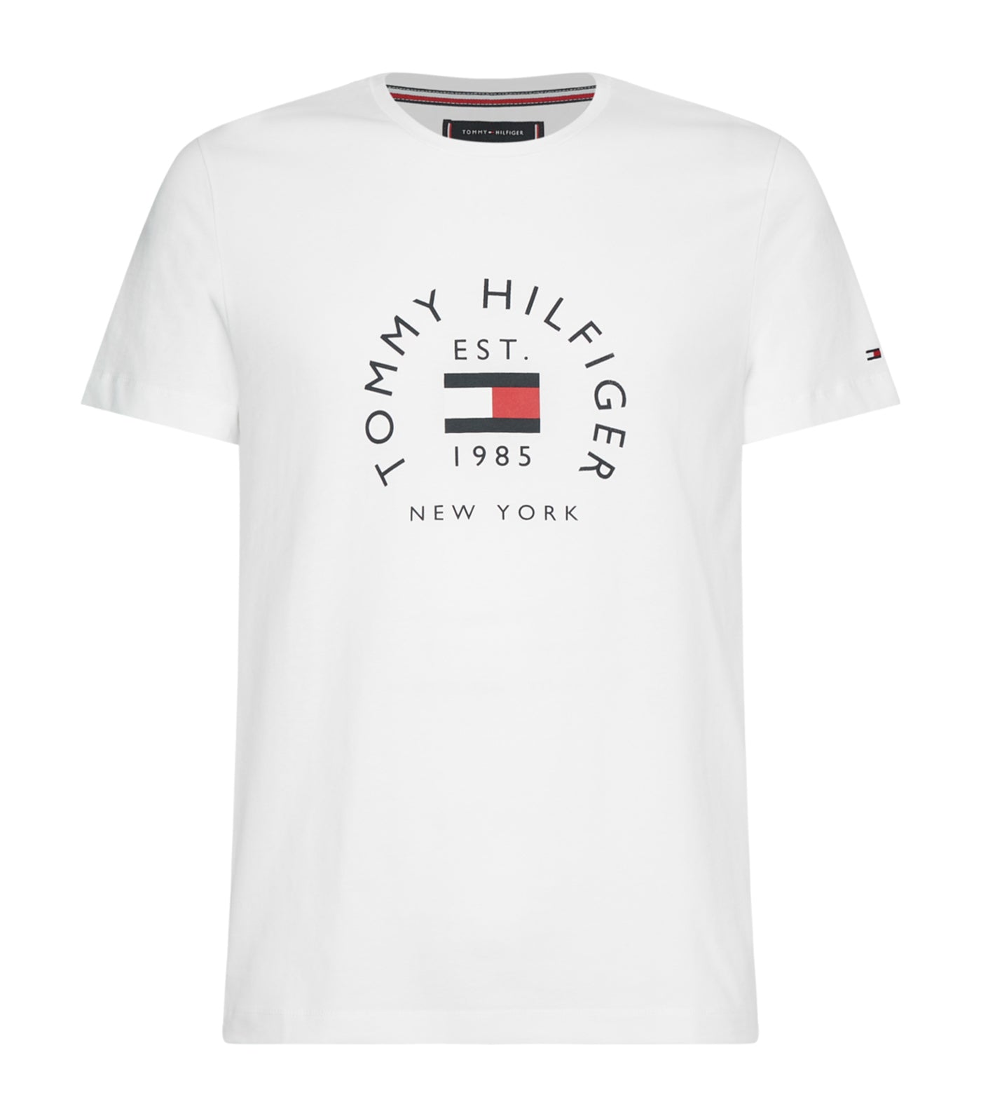 Men s IM Hilfiger Flag Arch Tee White