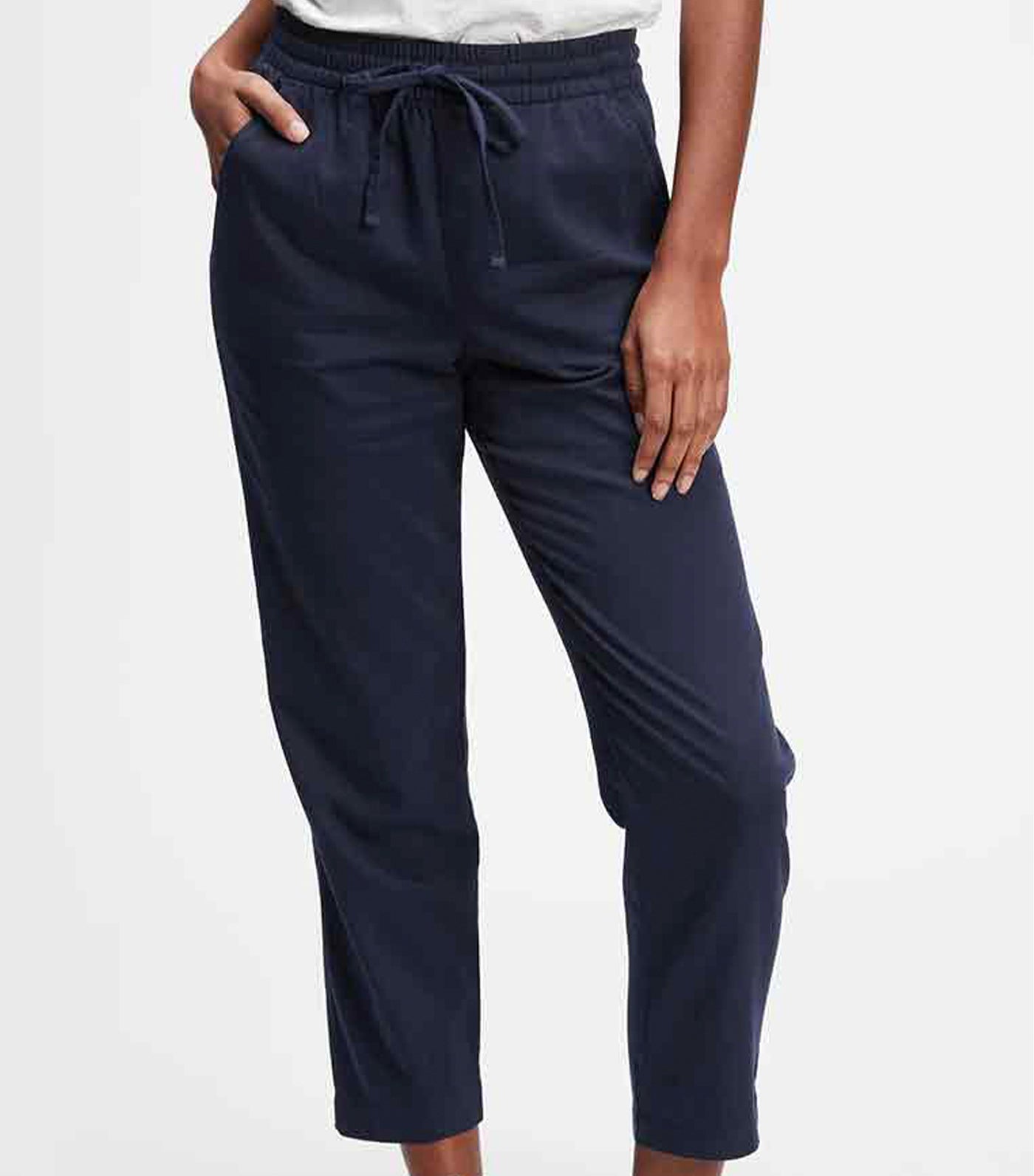 Easy Straight Pull-On Pants with Washwell True Indigo