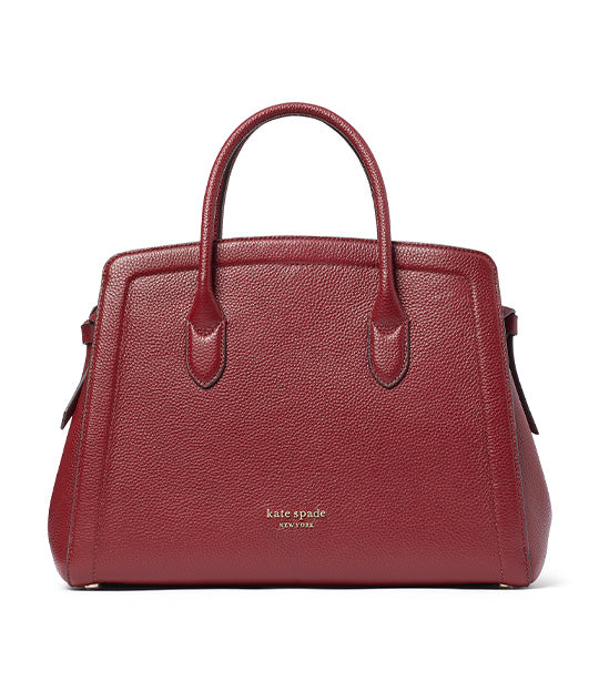 kate spade new york KNOTT PEBBLED LARGE TOTE - Tote bag - autumnal red/red  