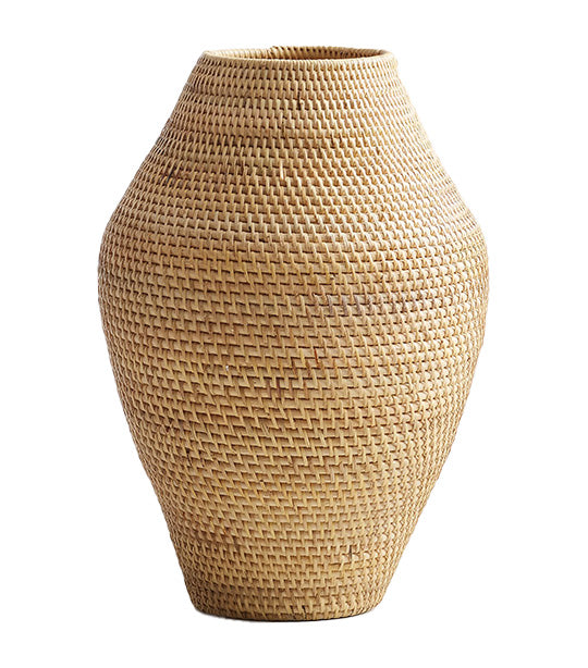 Pottery Barn Woven Rattan Vases