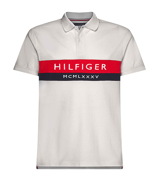 Embroidery Tommy Chest Gray Regular Polo Light Hilfiger Logo Men\'s Heather