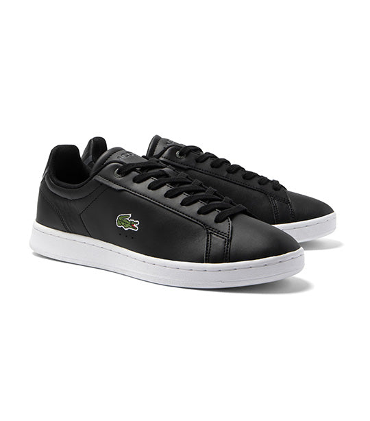 Black leather hotsell lacoste shoes