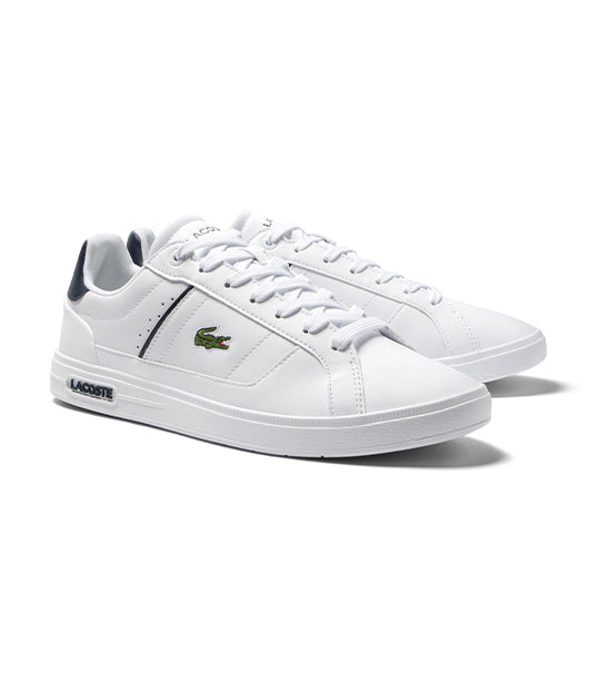 Lacoste white leather deals mens shoes