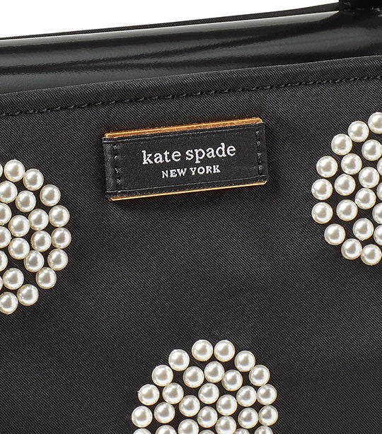 SALES (Ends 5 Sep Noon) Kate Spade Sam Icon Floral Embellished Denim Mini  Pochette Indigo Multi