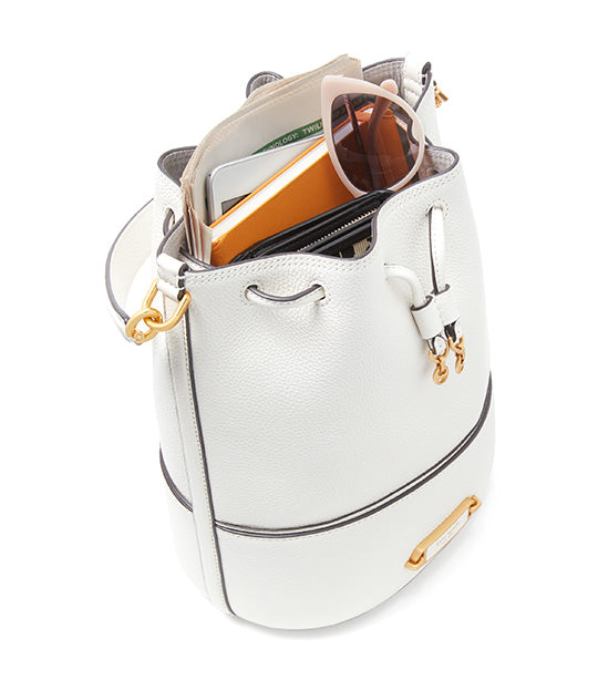 Kate spade white bucket on sale bag