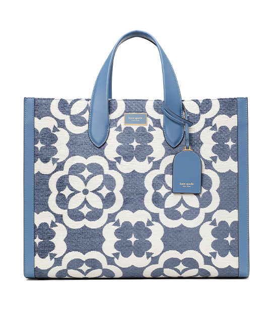 Blue and white kate 2025 spade bag