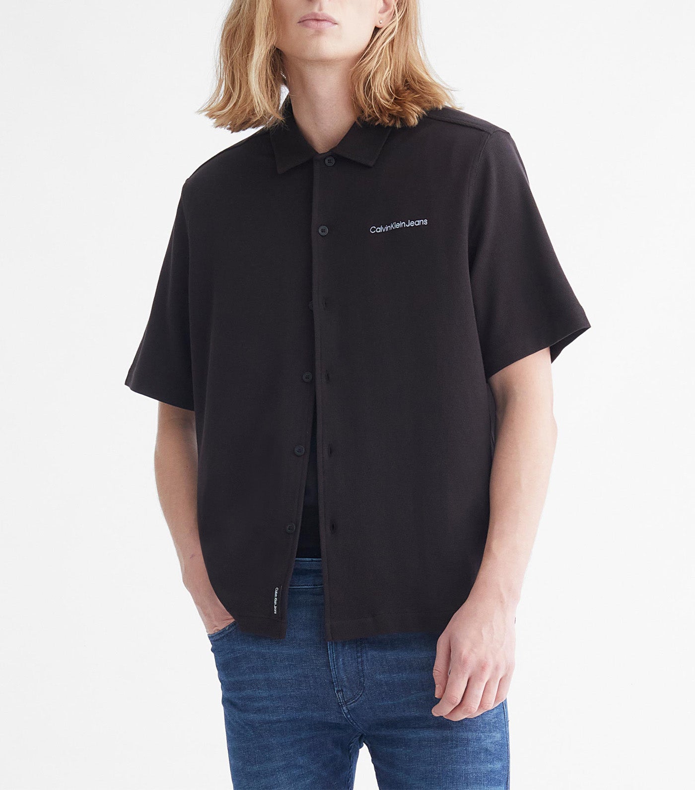 Relaxed Button Up Shirt Black