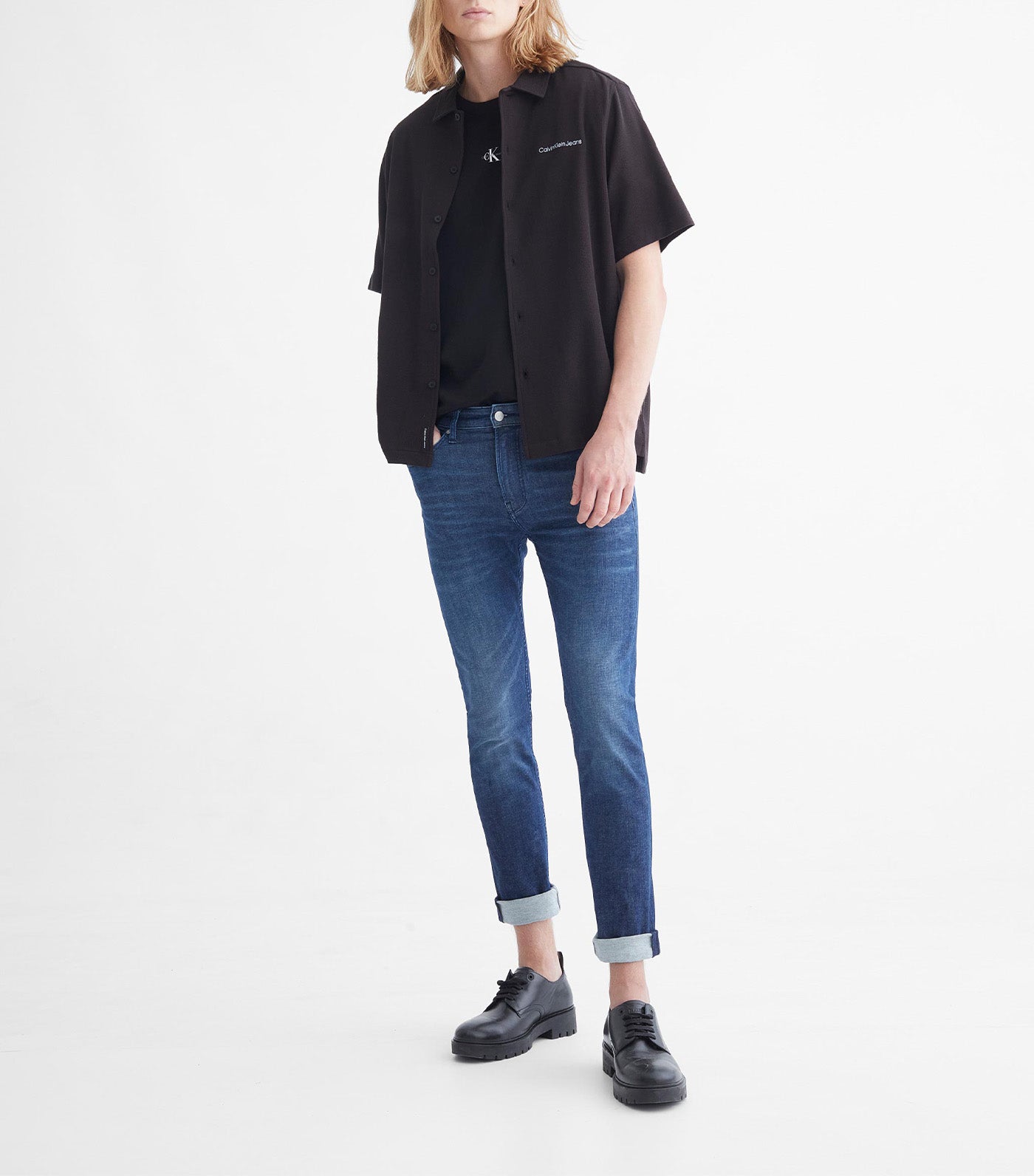 Relaxed Button Up Shirt Black