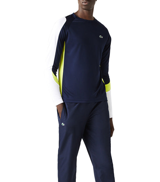 Men's SPORT Tennis T-Shirt Navy Blue/White/Lima