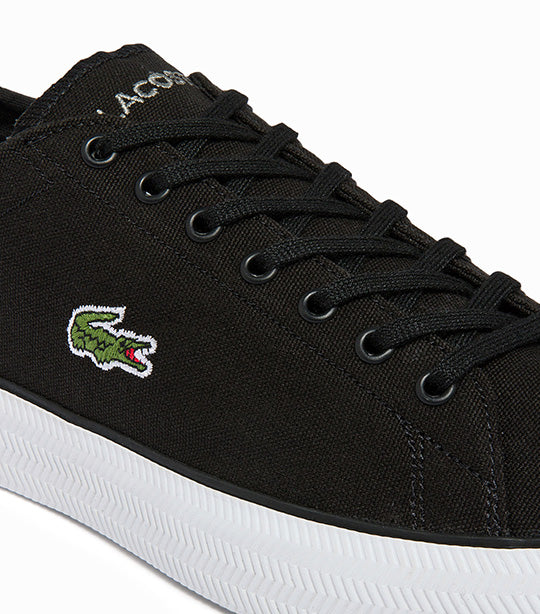 Lacoste black canvas on sale shoes