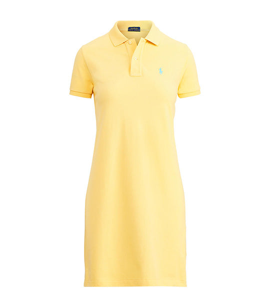 Women’s Cotton Mesh Polo Dress Yellow