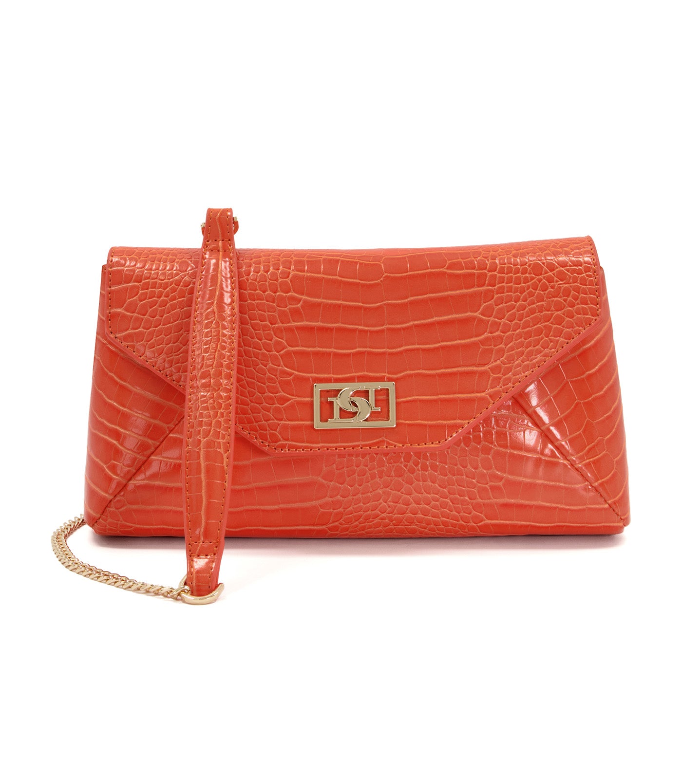 Elyssia Chain Handle Shoulder Bag Orange