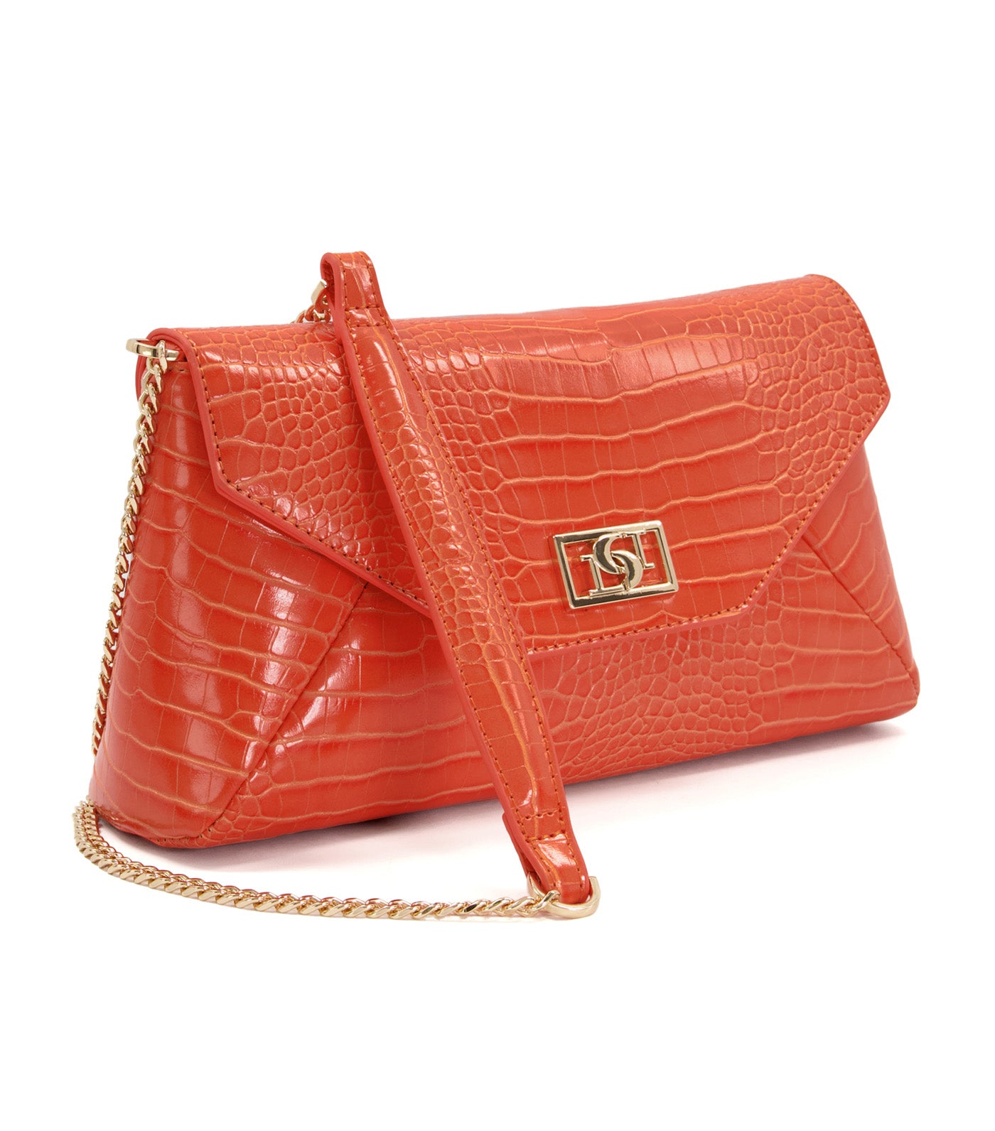 Elyssia Chain Handle Shoulder Bag Orange