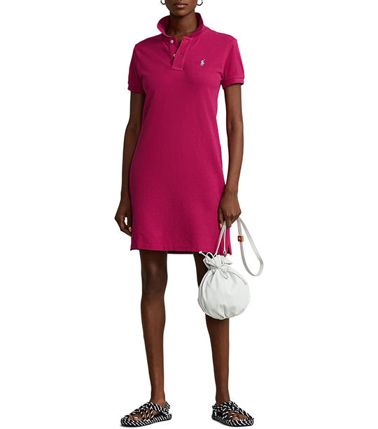 Women’s Cotton Mesh Polo Dress Aruba Pink
