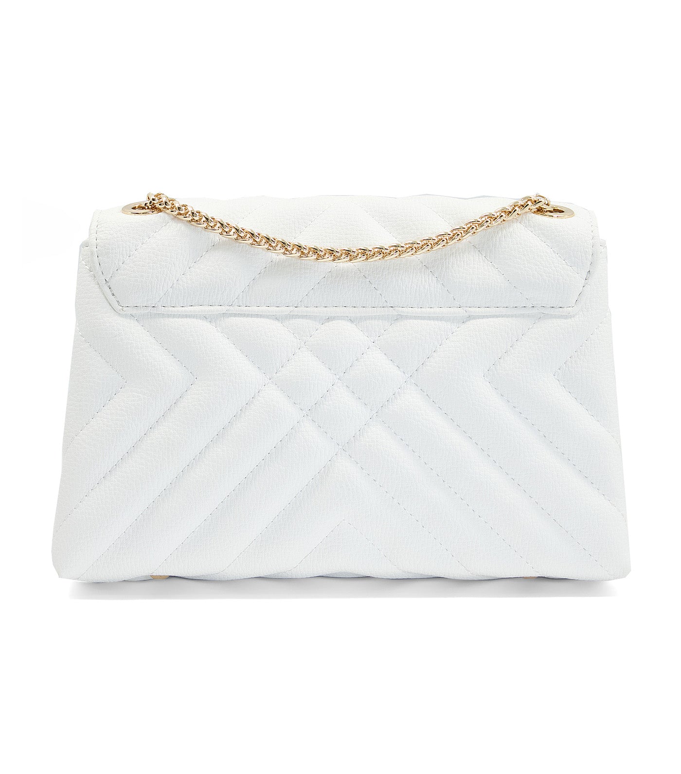 Dune London Dorchester Small Quilted Shoulder Bag White