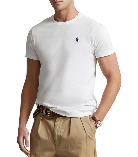 Men’s Custom Slim Fit Jersey Crewneck T-Shirt White