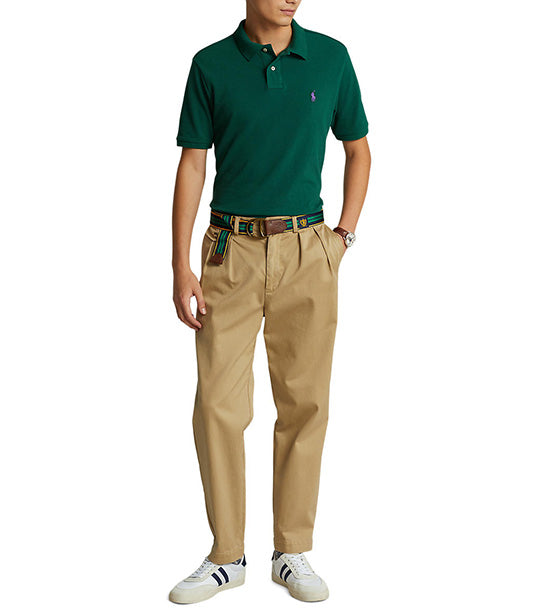 Men’s Custom Slim Fit Mesh Polo Shirt Green