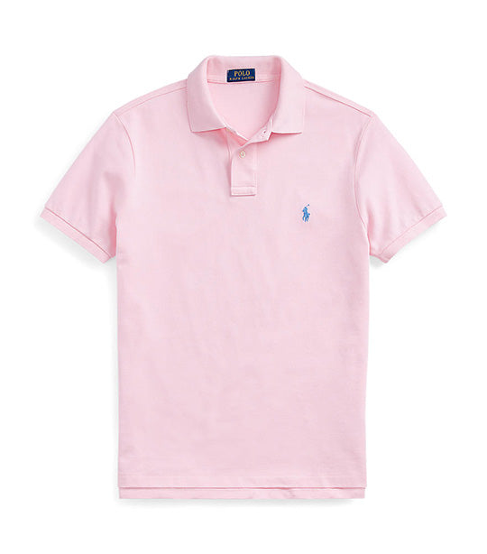 Men’s Custom Slim Fit Mesh Polo Shirt Pink