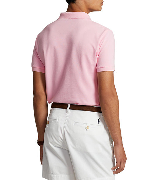 Men’s Custom Slim Fit Mesh Polo Shirt Pink