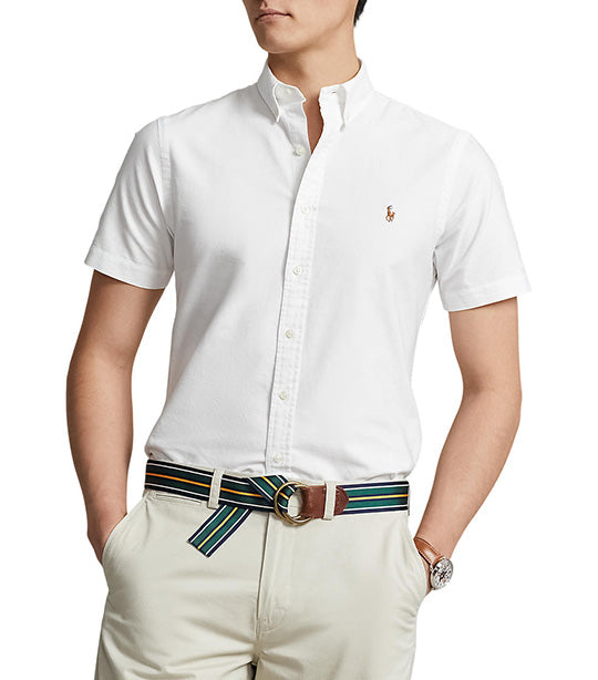 Ralph lauren oxford shirt slim fit white hotsell