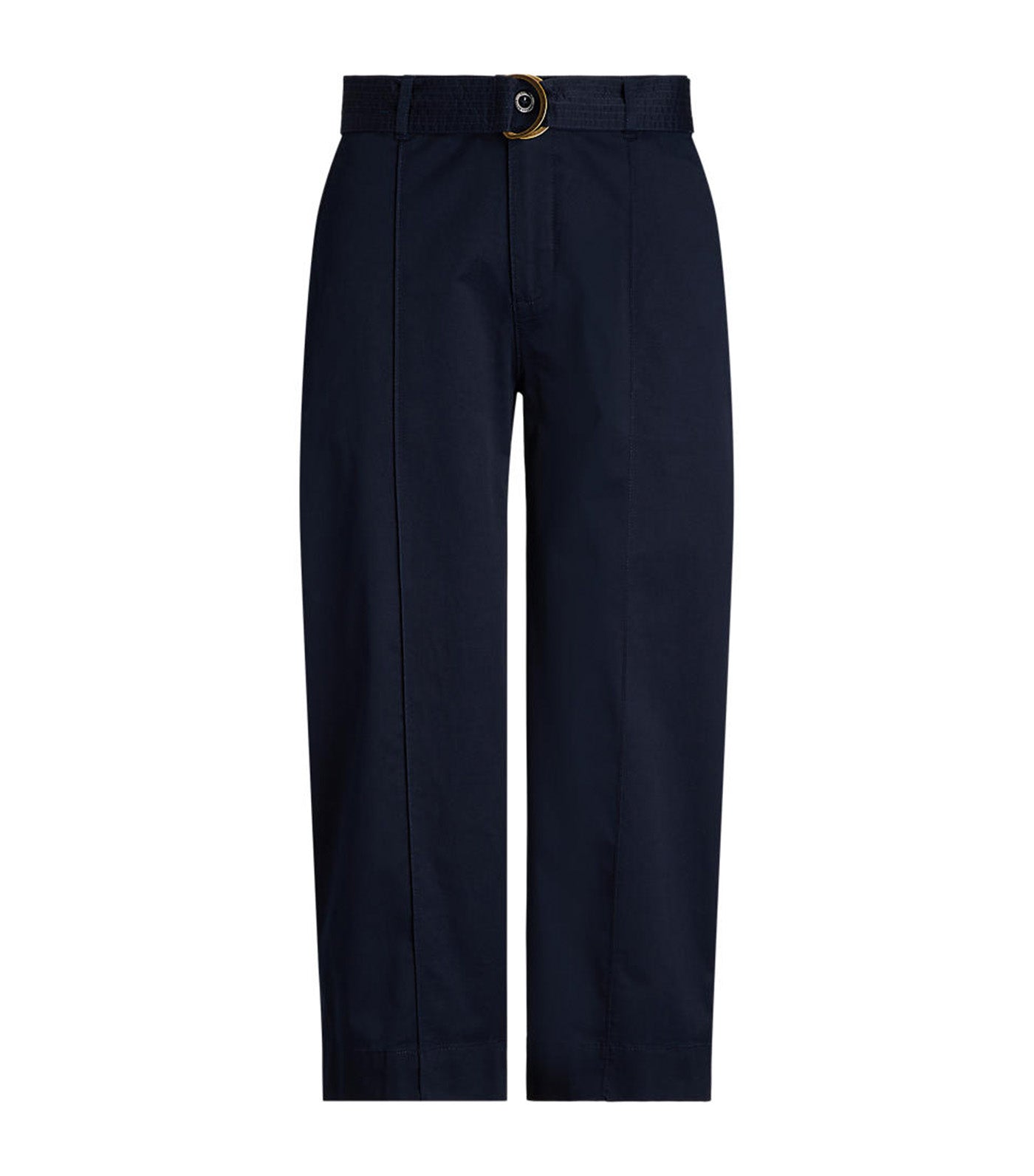Women's Micro-Sanded Twill Belted Wide-Leg Pants Navy