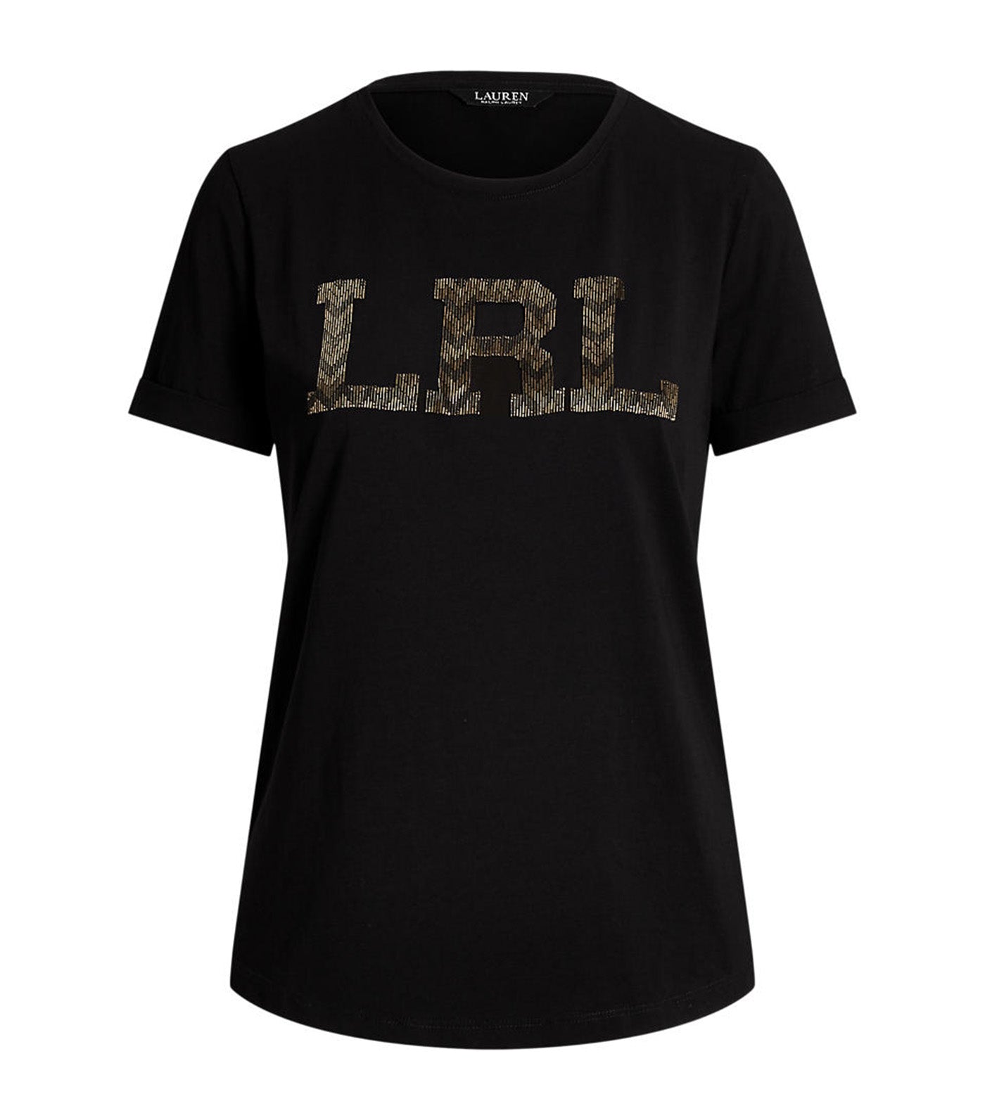 売れ筋商品|||ラルフローレン カットソー トップス レディース Plus Size Beaded-Logo Cotton Jersey Tee Black Lauren Ralph Lauren Plus Size Beaded-Logo Cotton Jersey Tee
