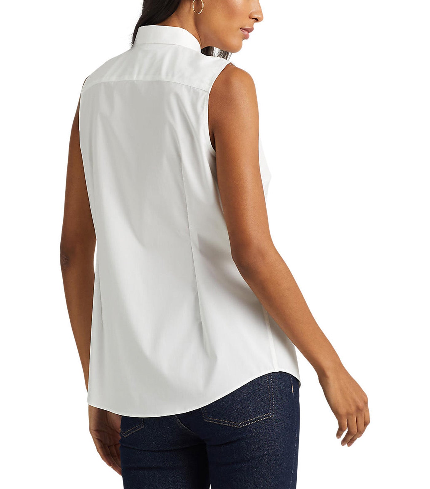 Women's Akuna Sleeveless Button Shirt White