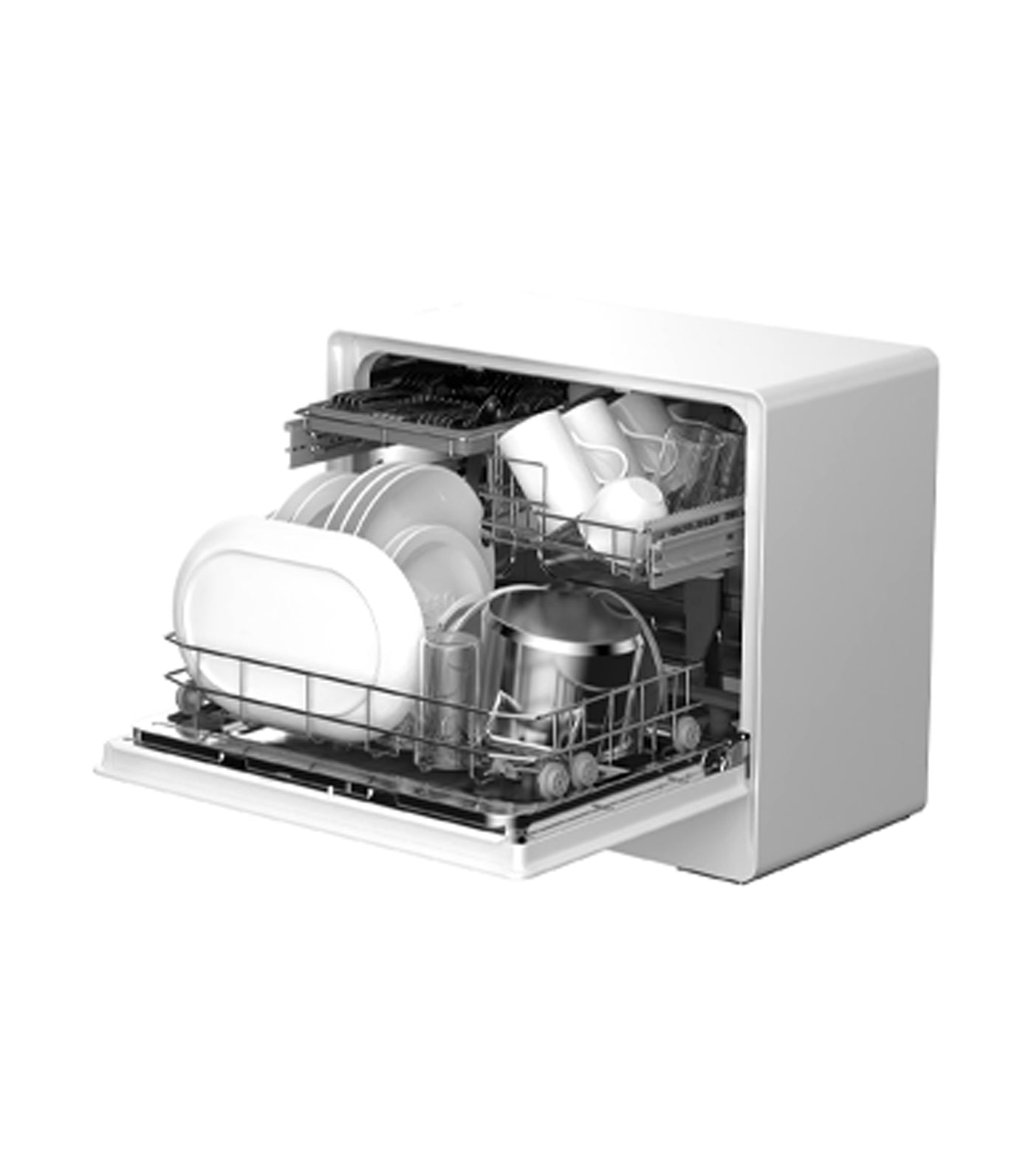 Maximus Slim Fit Tabletop Dishwasher - White