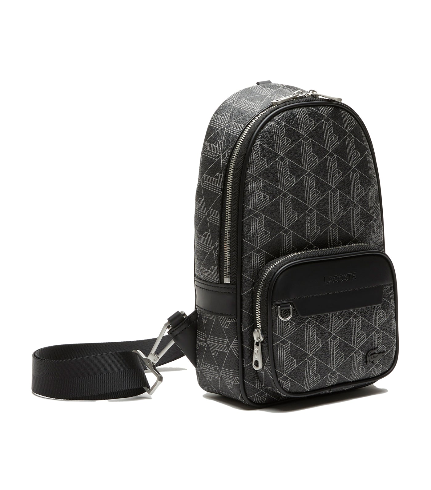 Lacoste Crossover Bag Canvas S FLAT - BLACK, Men's Fashion, Bags